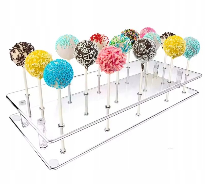 Stojak z plexi ekspozytor Cake pops na lizaki monoporcje słodki stół wesele