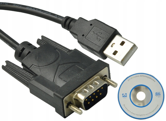 PRZEJŚCIÓWKA ADAPTER KONWERTER USB TYPU A DO RS232 0,8m DO DRUKARKI KASY