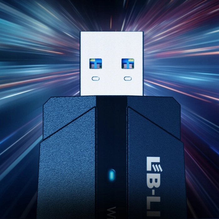 Adapter Karta Sieciowa WiFi na USB z Antenami Tri-Band 2.4GHz 5GHz 6GHz