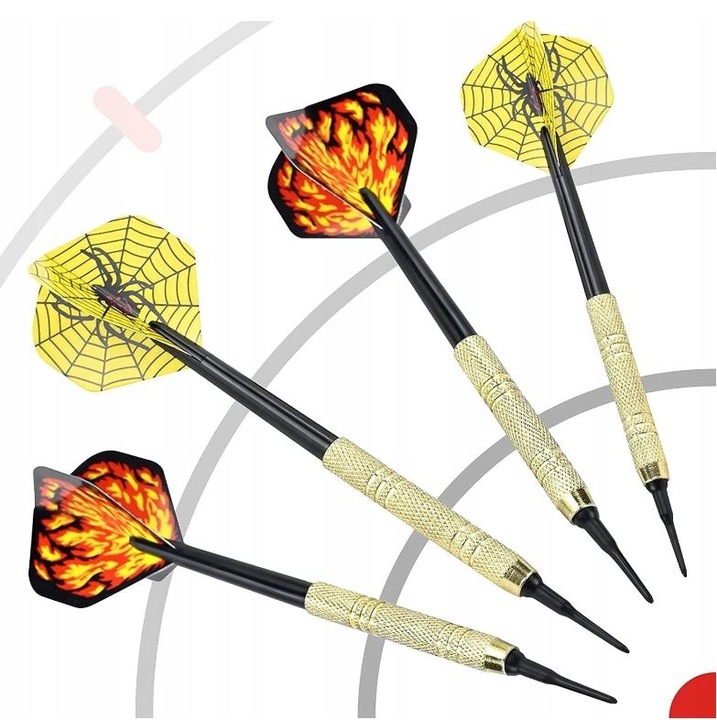 RZUTKI DART ZESTAW 12 RZUTEK LOTEK DO DARTA LOTKI 100 GROTÓW + 42 PIÓRKA