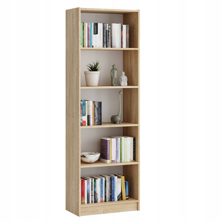 REGAŁ NA KSIĄŻKI SONOMA 5 PÓŁEK 60 CM SEGREGATORY