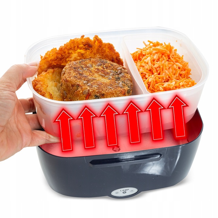 ELEKTRYCZNY LUNCH BOX termos obiadowy ŚNIADANÓWKA samochodowa KAMILLE 1,5 L