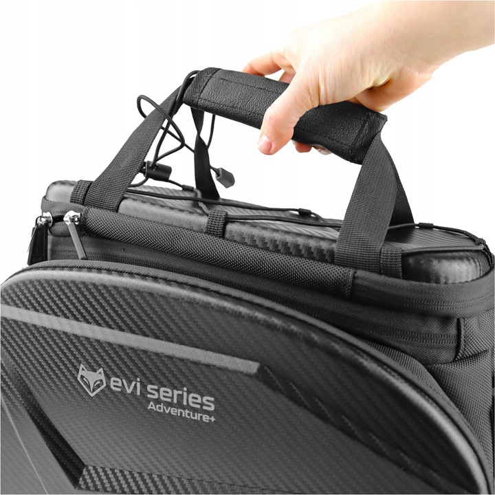 SAKWA ROWEROWA na bagażnik ROWER DUŻA Sztywna TORBA POJEMNA EVI + Pokrowiec