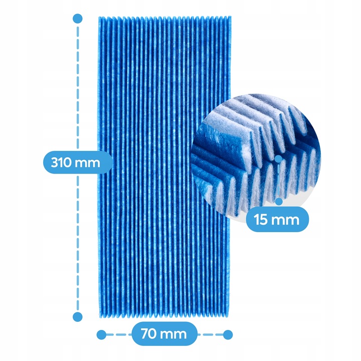 Filtr do oczyszczacza Daikin MCK75J MCK75JVM MC70L Ururu MCK75 MC70LVM