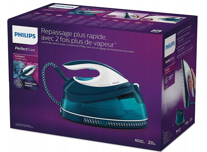 PHILIPS GC7844/20 - PerfectCare Compact - Żelazko z generatorem pary