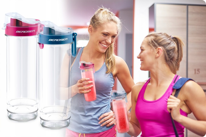 BLENDER KIELICHOWY SMOOTHIE DO KOKTAJLI BERDSEN 700W + 2 BUTELKI 0,57L