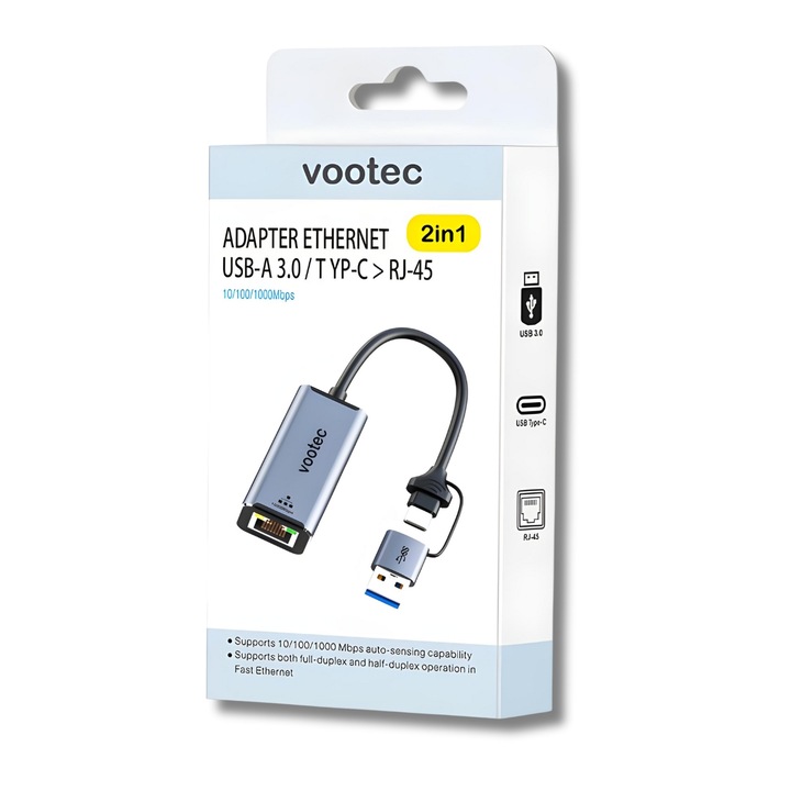 PRZEJŚCIÓWKA USB ETHERNET ADAPTER KARTA SIECIOWA LAN GIGABIT RJ45 1000 MBPS