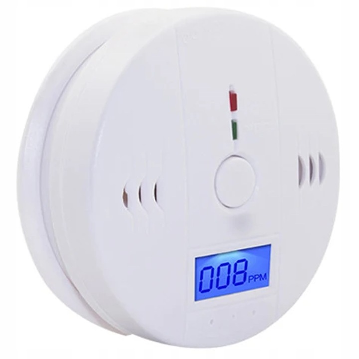 CZUJNIK CZADU TLENKU WĘGLA CO DETEKTOR WYKRYWACZ Z ALARMEM LCD CZUŁY