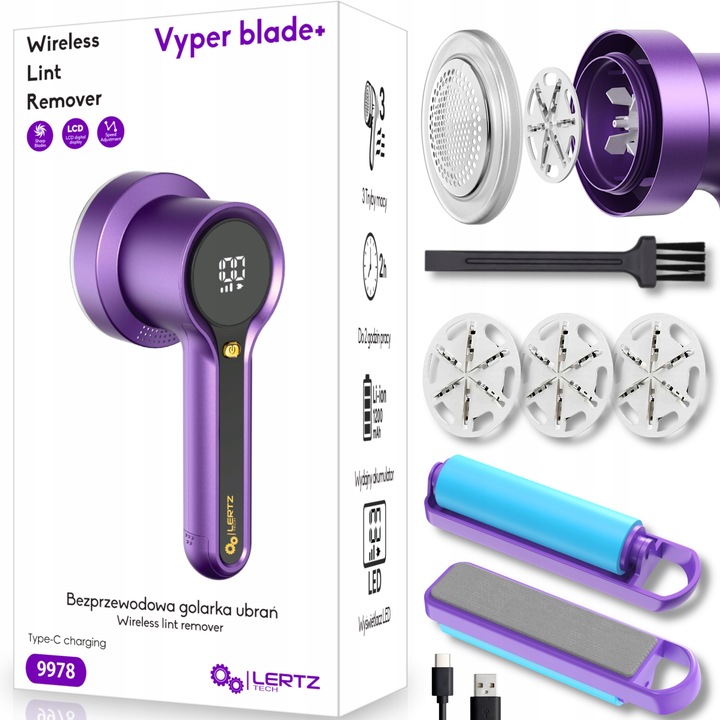 GOLARKA DO UBRAŃ SWETRÓW ELEKTRYCZNA MASZYNKA DUŻA MOC BEZPRZEWODOWA