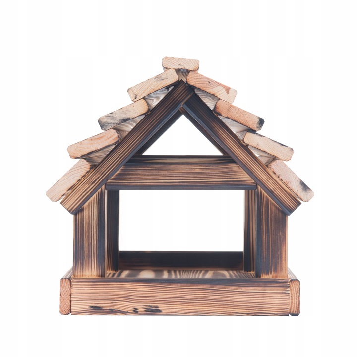 Karmnik Dla Ptaków Na Ziarno Duży Stojący Opalany Solidny + Słonecznik