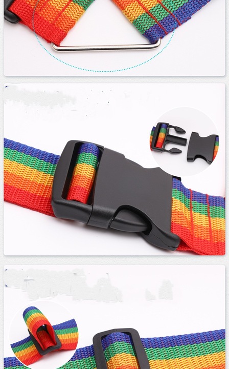 PAS PODWÓJNY SPINAJĄCY DO WALIZKI zabezpieczający 5cm 4m na BAGAŻU 1szt kol