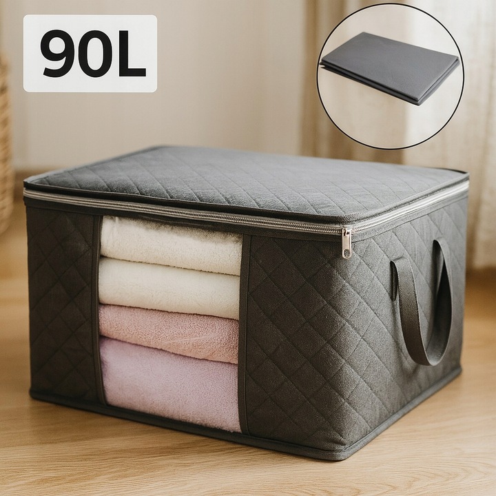 Organizer NA UBRANIA Pojemnik Na POŚCIEL KOŁDRĘ KOCE Pokrowiec XXL 84L
