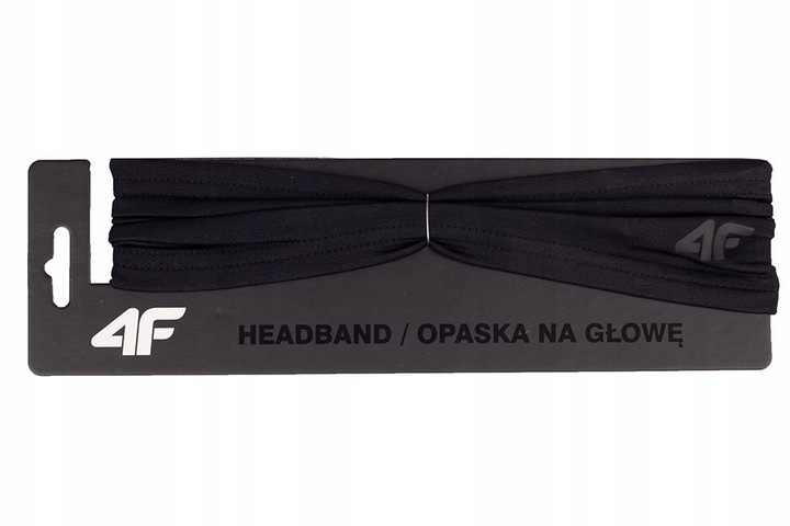 4F OPASKA NA GŁOWĘ DO BIEGANIA ZAKRYWA USZY DLA BIEGACZY U049 czarna r.L/XL