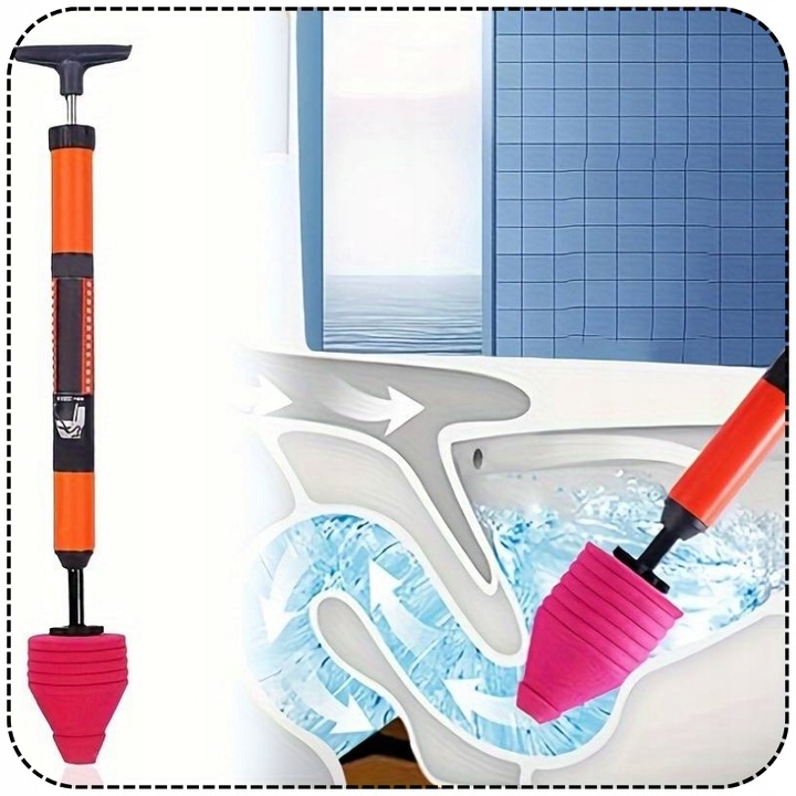 PRZEPYCHACZ DO RUR DO UDRAŻNIANIA KANALIZACJI POMPKA WC SYFONÓW ZLEWU