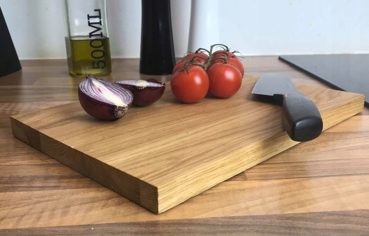 DESKA DO KROJENIA DREWNIANA DĘBOWA DAB 30x20x2cm GRUBA SOLIDNA