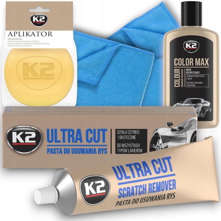 Zestaw K2 do usuwania rys z czarnego lakieru – regeneracja i ochrona