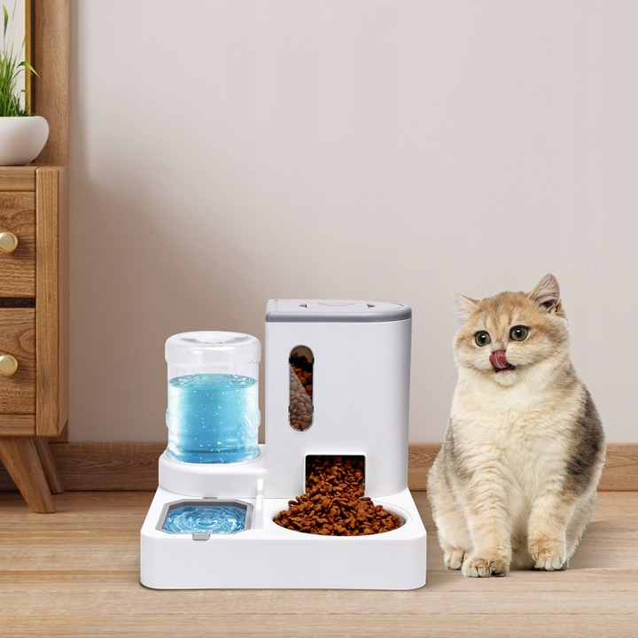 AUTOMATYCZNY PODAJNIK WODY I KARMY MISKA DLA KOTA I PSA DOZOWNIK 2W1