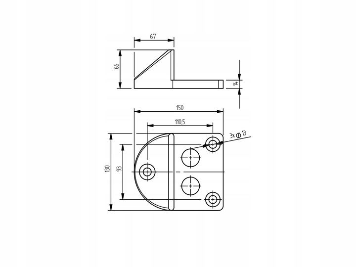 Odbój Ogranicznik Odbojnik Stoper Opór Zderzak Bramy 6,5cm Gumowo