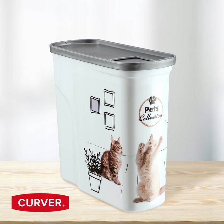 CURVER POJEMNIK NA SUCHĄ KARMĘ ŻWIREK DLA KOTA 2L