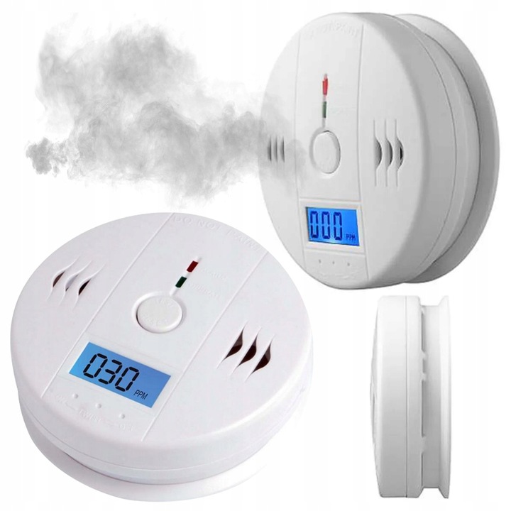 CZUJNIK CZADU GAZU CO LCD WYKRYWACZ TLENKU WĘGLA CERTYFIKOWANY