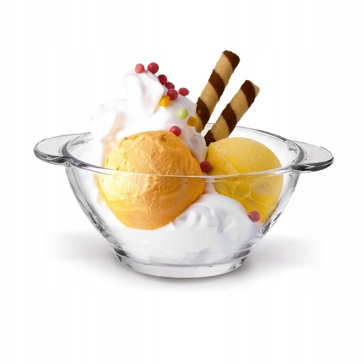 Zestaw MISECZEK Szklane BULIONÓWKI do ZUPY Z Uchwytami Tadar 6 x 400 ml