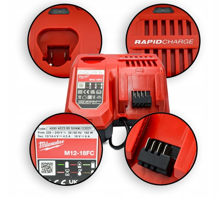 MIlwaukee M12-18FC Ładowarka do Akumulatorów Szybka M12 M18 6A