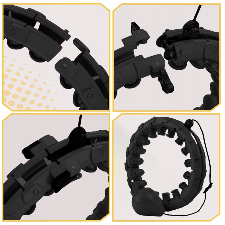 HULA HOP Z OBCIĄŻENIEM Odchudzające Obciążnikiem Smart z Wypustkami HULAHOP