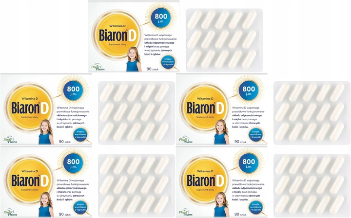 Biaron D800 Witamina D Dla Dzieci 90 Kapsułek Twist-Off