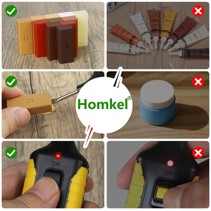 Zestaw do naprawy zarysowań drewna Fix Szybki zestaw do naprawy wosku