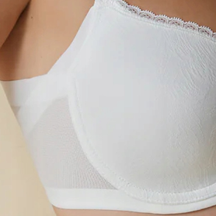 Biustonosz Usztywniany Gładki Modelujący Boki Codzienny Wygodny Biały 75C