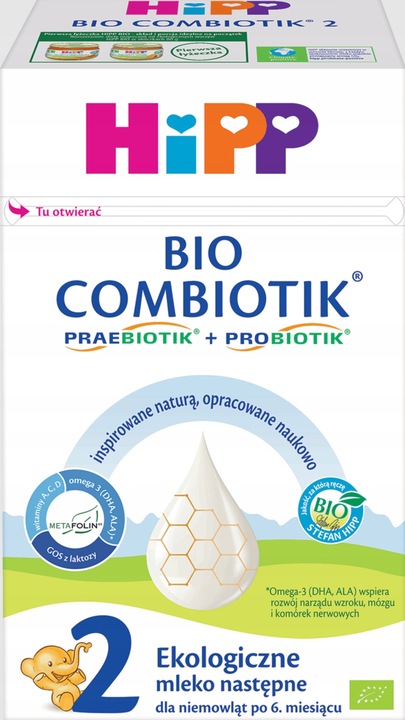 Mleko HIPP 2 BIO COMBIOTIK Mleko następne dla niemowląt po 6 miesiącu 550g