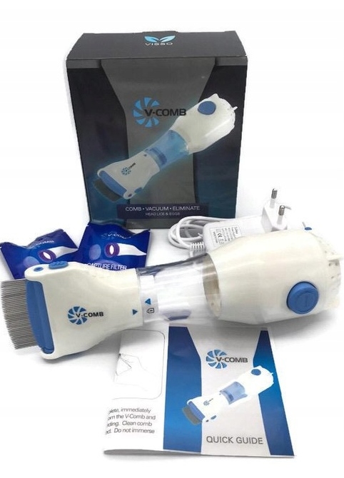 GRZEBIEŃ NA WSZY GNIDY USUWA PCHŁY ELEKTRYCZNY FILTR ODKURZACZ TERMINATOR