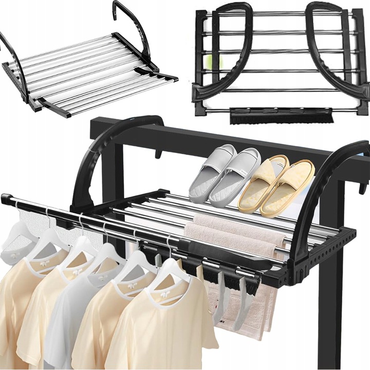 MAŁA SUSZARKA NA PRANIE STOJĄCA BALKONOWA SUSZARKA NA UBRANIA BUTÓW DO