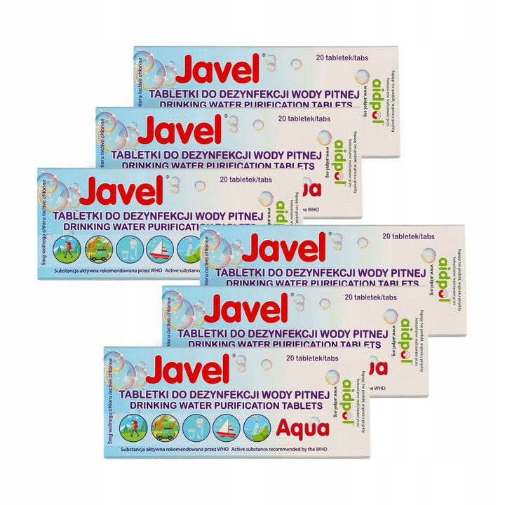 Tabletki do uzdatniania wody Javel Aqua - 120 tabletek
