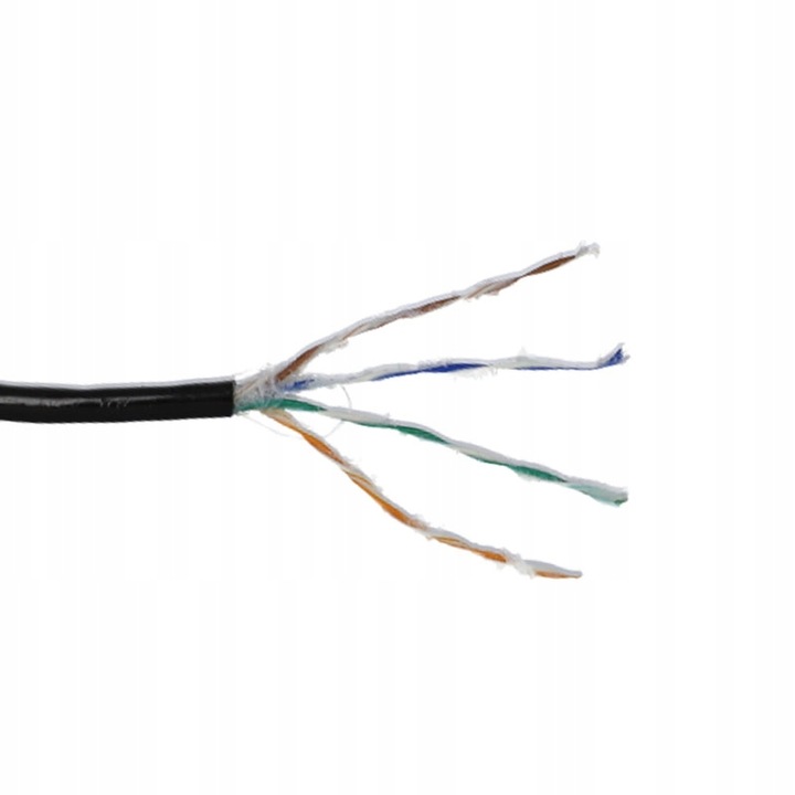 Kabel sieciowy zewnętrzny ziemny nieekranowany UTP 5E ŻEL 305m