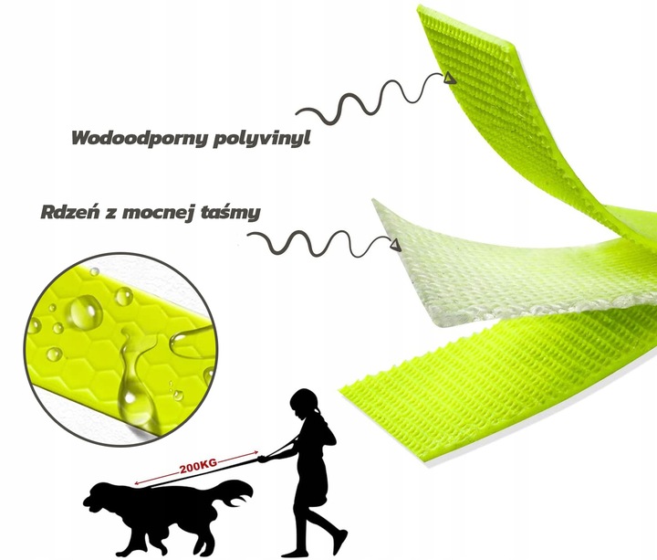 SMYCZ TRENINGOWA dla Psa MOCNA BIOTHANE PVC 5m