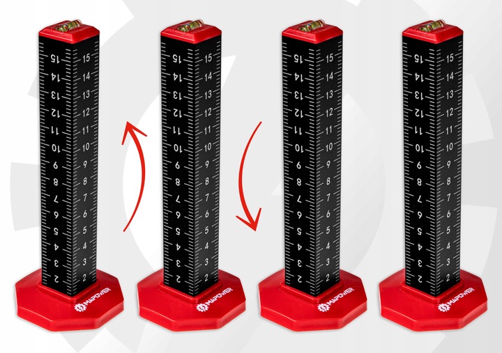 ZNACZNIK MAGNETYCZNY DO POZIOMOWANIA SŁUPEK LINIJKA DO POZIOMIC 4