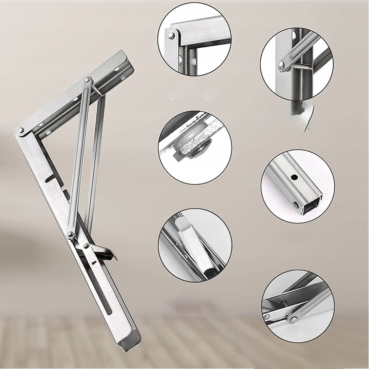 TRÓJKĄTNE ZAWIAS KĄTOWNIK SKŁADANY WSPORNIK POD STÓŁ BLAT DLA DOMU