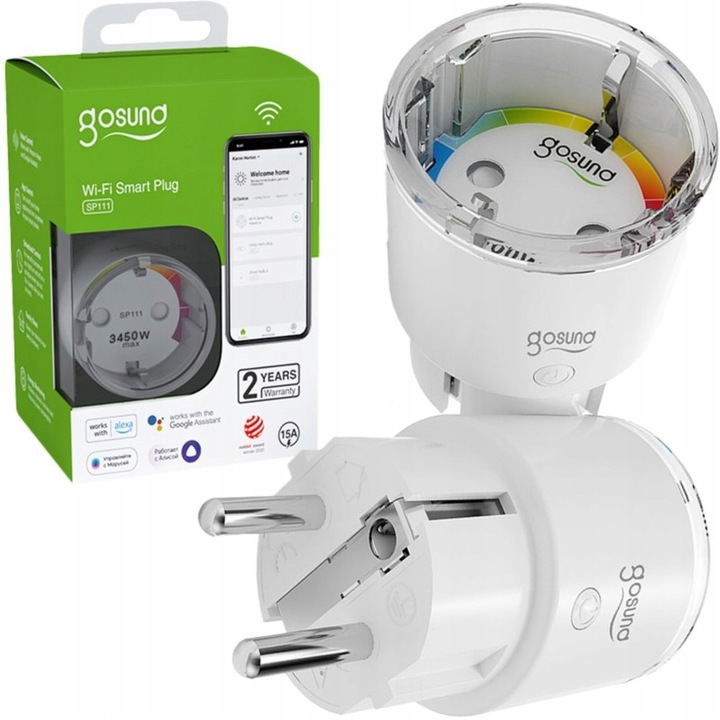 Gniazdko WIFI GOSUND SP111 licznik energii 16A 3680W SUPLA +