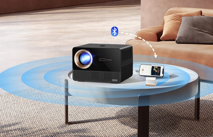 RZUTNIK PROJEKTOR LED AUTOFOCUS ANDROID TV 11 4K FULL HD WIFI PILOT BT