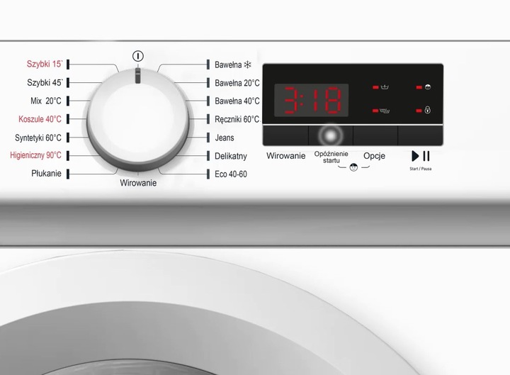 Pralka AMICA GWAS712DL 7kg 1200obr 15programów AutoSensor wymienne