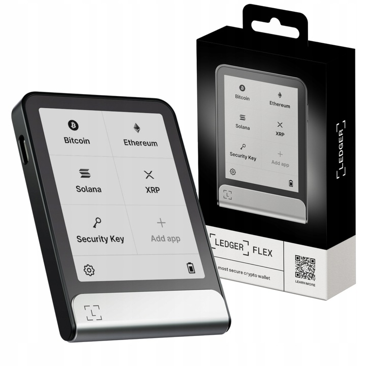 Ledger Flex bezpieczny portfel kryptowalut BTC ETH, dotykowy ekran Gorilla