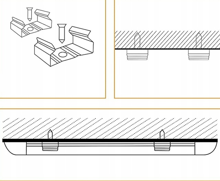 Lampa LED 45W 150cm Oprawa Sufitowa Natynkowa Do Garażu Warsztatu