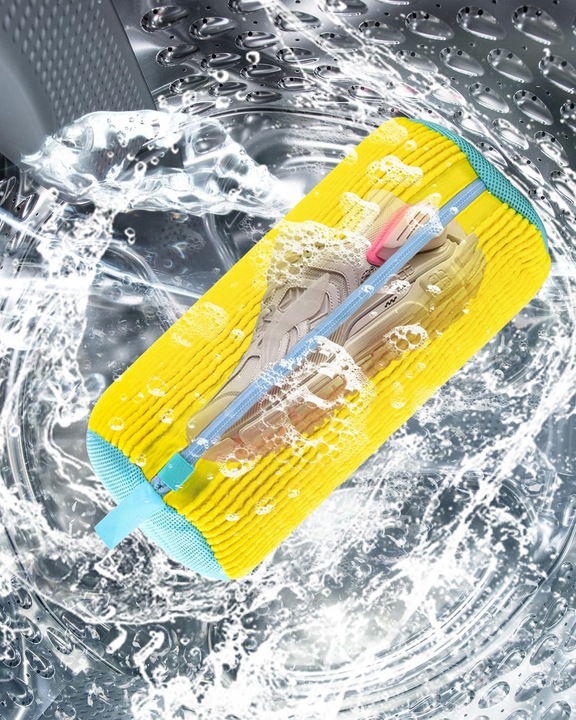 2X WOREK DO PRANIA BUTÓW OBUWIA DO PRALKI Z MIKROFIBRY ŻÓŁTE ZESTAW 2szt