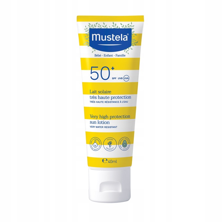 Mustela Mleczko przeciwsłoneczne SPF 50+ 40 ml – od 1. dnia życia