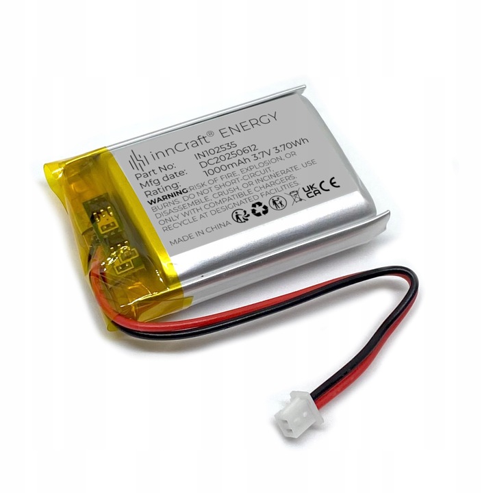 Akumulator Li-Poly innCraft 1000mAh 3.7V 102535