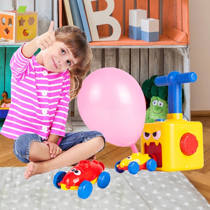 AUTO WYRZUTNIA BALONOWA BALONÓW RAKIET SAMOCHÓD AERODYNAMICZNY POMPKA