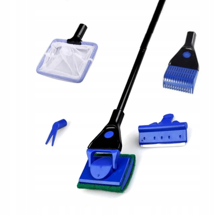 Czyścik do Akwarium Siatka Skrobak z Rączką Grabie 5w1