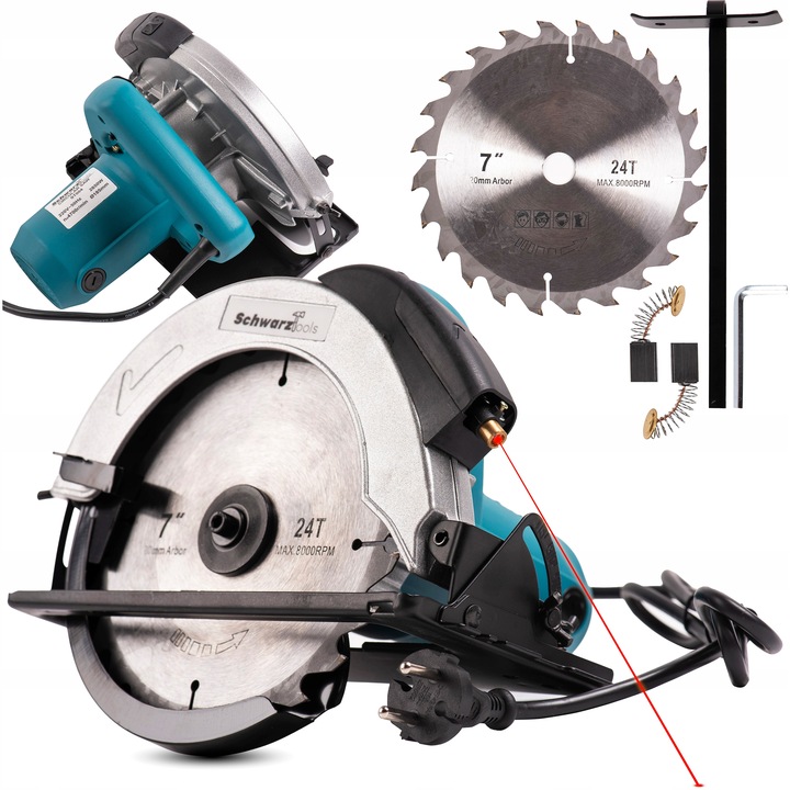 MOCNA PILARKA DO DREWNA RĘCZNA PIŁA TARCZOWA LASER NAJAZDOWA