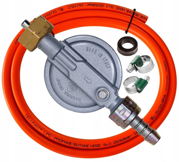 REDUKTOR BUTLI 11kg Z BEZPIECZNIKIEM TERMICZNYM I ZAWOREM BEZP+ WĄŻ